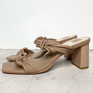 Dolce Vita Pama Tan Faux Leather Heeled Sandal 13